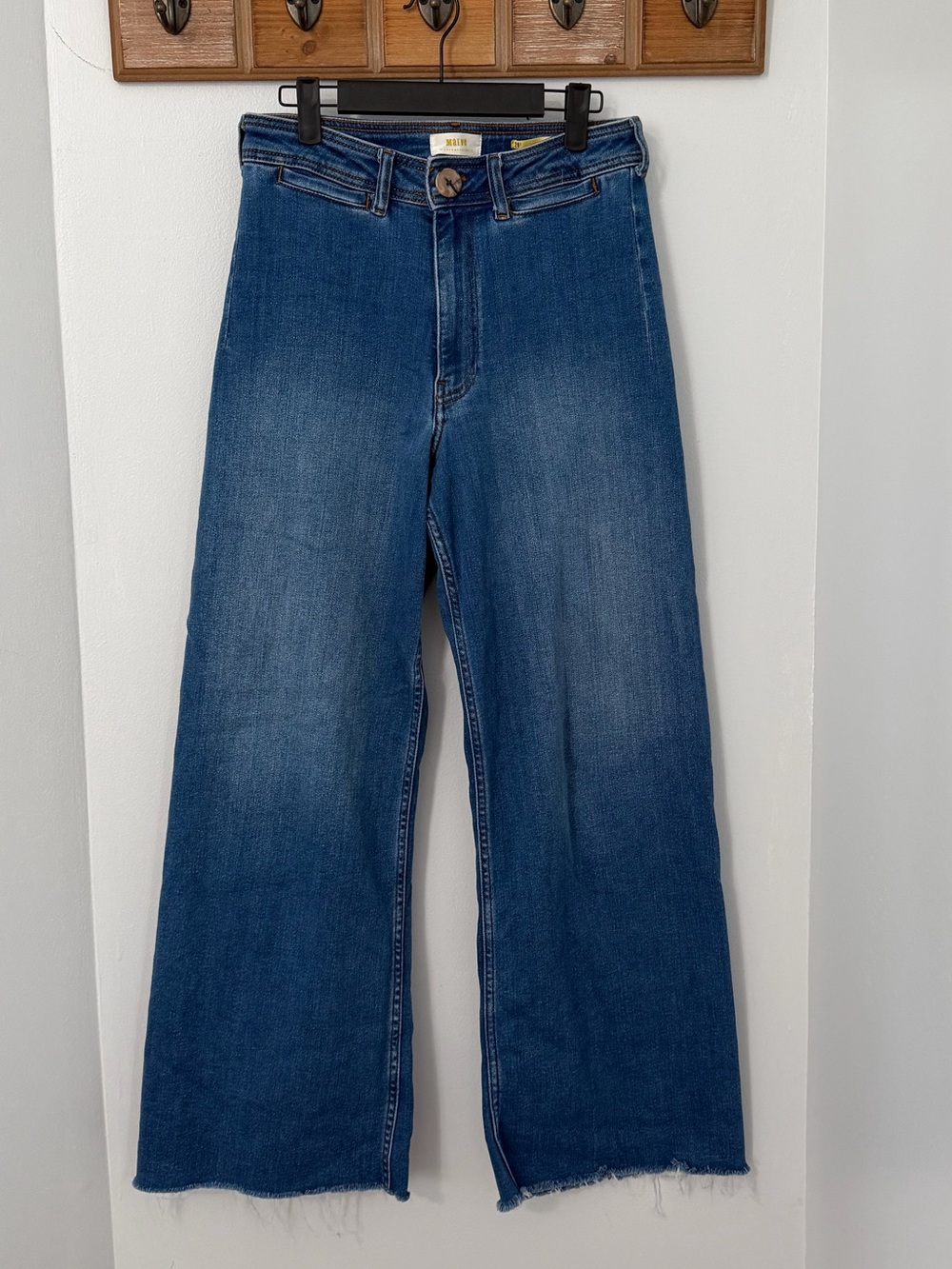 Maeve The Ettie high rise Wide leg cropped jeans- Size 28Tall- Northwinds wash